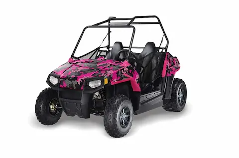 Polaris RZR 170 with the Camoplate Pink graphic kit