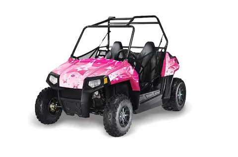 Polaris RZR 170 with the Starlett Pink graphic kit