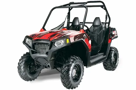Polaris RZR 570 with the Carbon X Red graphic kit