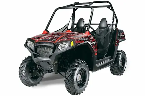 Polaris RZR 570 with the Silver Star - Silverhaze Red graphic kit