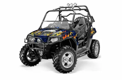Polaris RZR 800 / 800S with the Motorhead Blue graphic kit