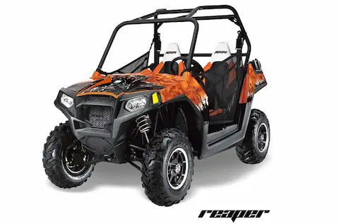 Polaris RZR 800 / 800S with the Reaper Orange graphic kit