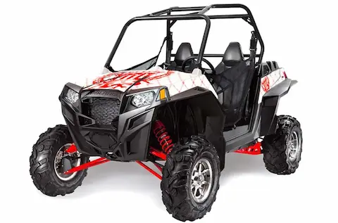 Polaris RZR 900 XP with the Reloaded Red graphic kit